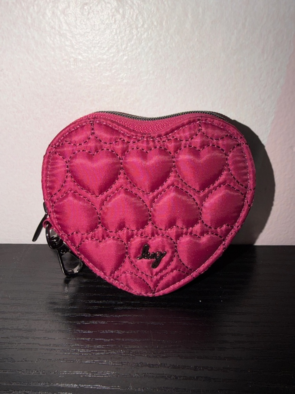 Lug Heart Coin Pouch NWOT Raspberry